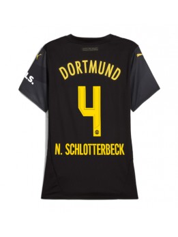 Borussia Dortmund Nico Schlotterbeck #4 Replika Borta Kläder Dam 2024-25 Kortärmad